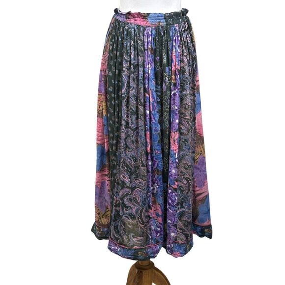 Sweet Talk maxiskirt, patchwork strips, bohemian, gypsy, festival, global travel - Picture 3 of 6